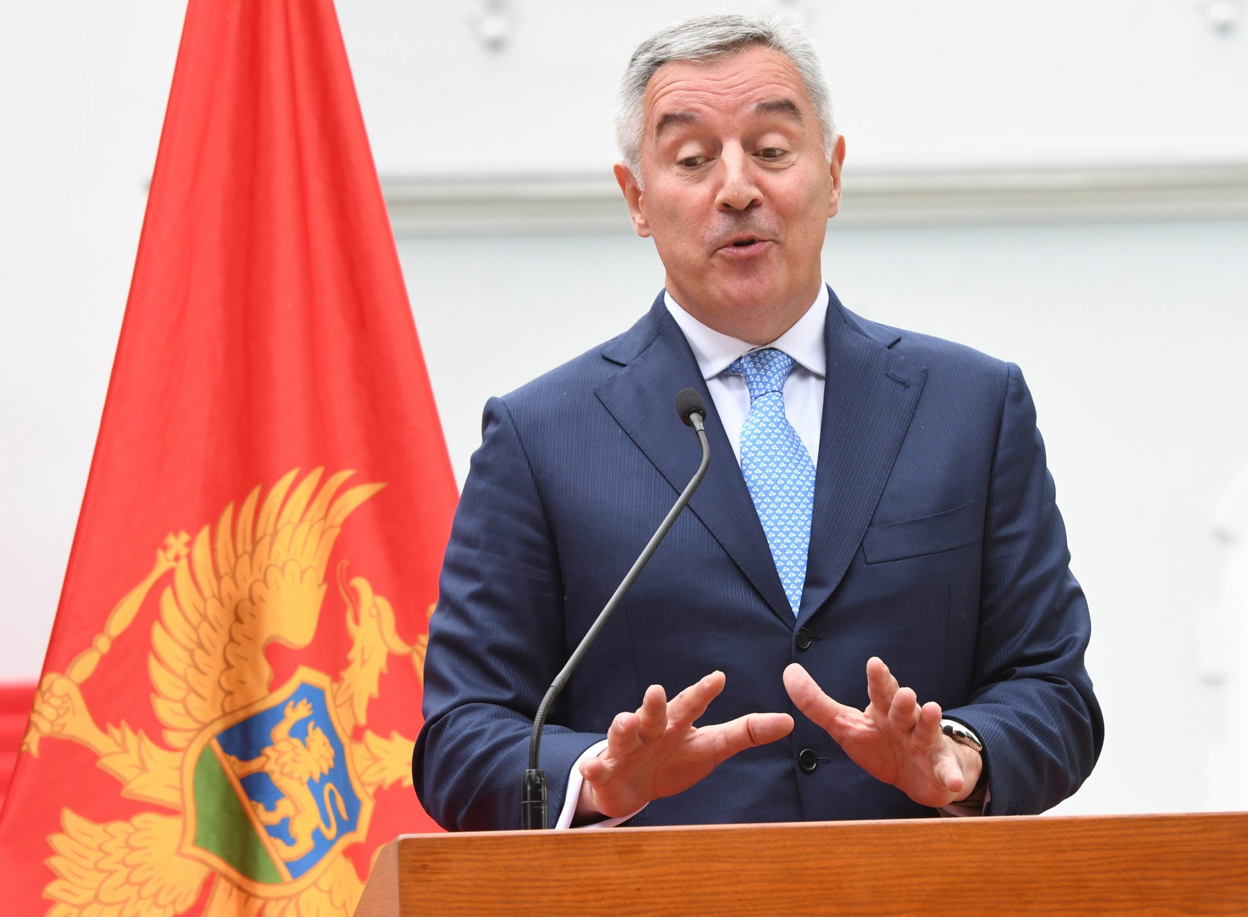 22.06.2020., Cetinje, Crna Gora - Zajednicka konferencija za medije predsjednika Crne Gore Mile Djukanovica i predsjednika Hrvatske Zorana Milanovica koji ce boraviti u dvodnevnom sluzbenom pojetu u Crnoj Gori. Photo: Savo Prelevic/PIXSELL