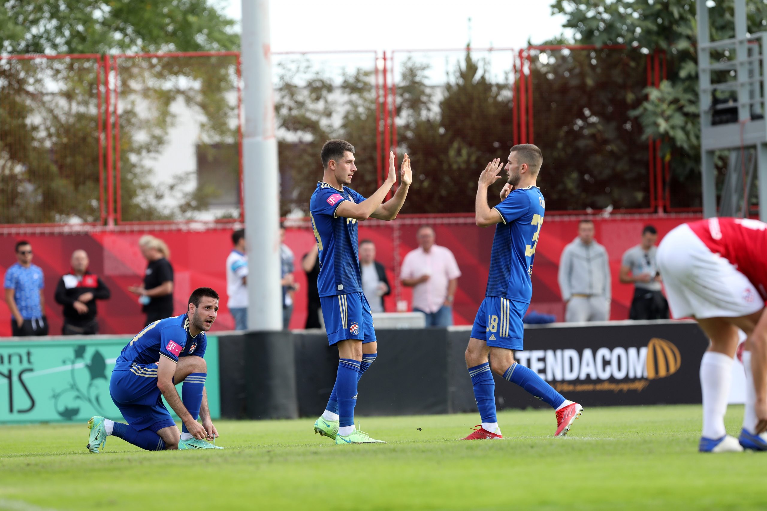 22.09.2021., Rijeka - Sesnaestina finala Hrvatskog nogometnog kupa. Orijent 1919 - Dinamo. Stadion Krimeja. Duje Cop, Deni Juric, Bartol Franjic.
Photo: Goran Kovacic/PIXSELL