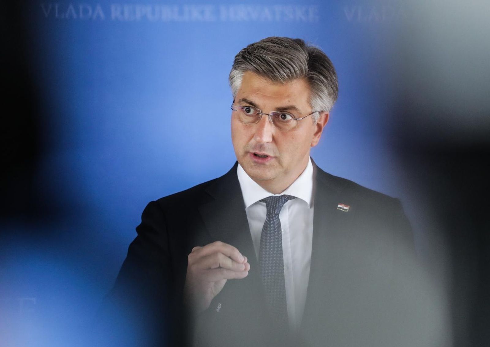 26.08.2021., Zagreb - Pod predsjedanjem premijera RH Andreja Plenkovica odrzana 73. sjednica Vlade RH. Nakon sjednice premijer Plenkovic dao izjave novinarima. 

Photo: Robert Anic/PIXSELL