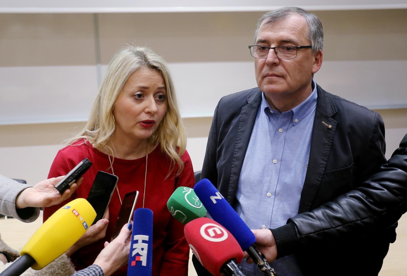 28.02.2020.,Zagreb - medicinski fakultet, Sastanak dekanica i dekana sastavnica Sveucilista u Zagrebu o postupanju u vezi s koronavirusom. 
O temi su govorili Adriana Vince, Ivana Pavic Simetin, Vili Beros, Damir Boras, Alemka Markotic, Krunoslav Capak
Photo: Dalibor Urukalovic/PIXSELL