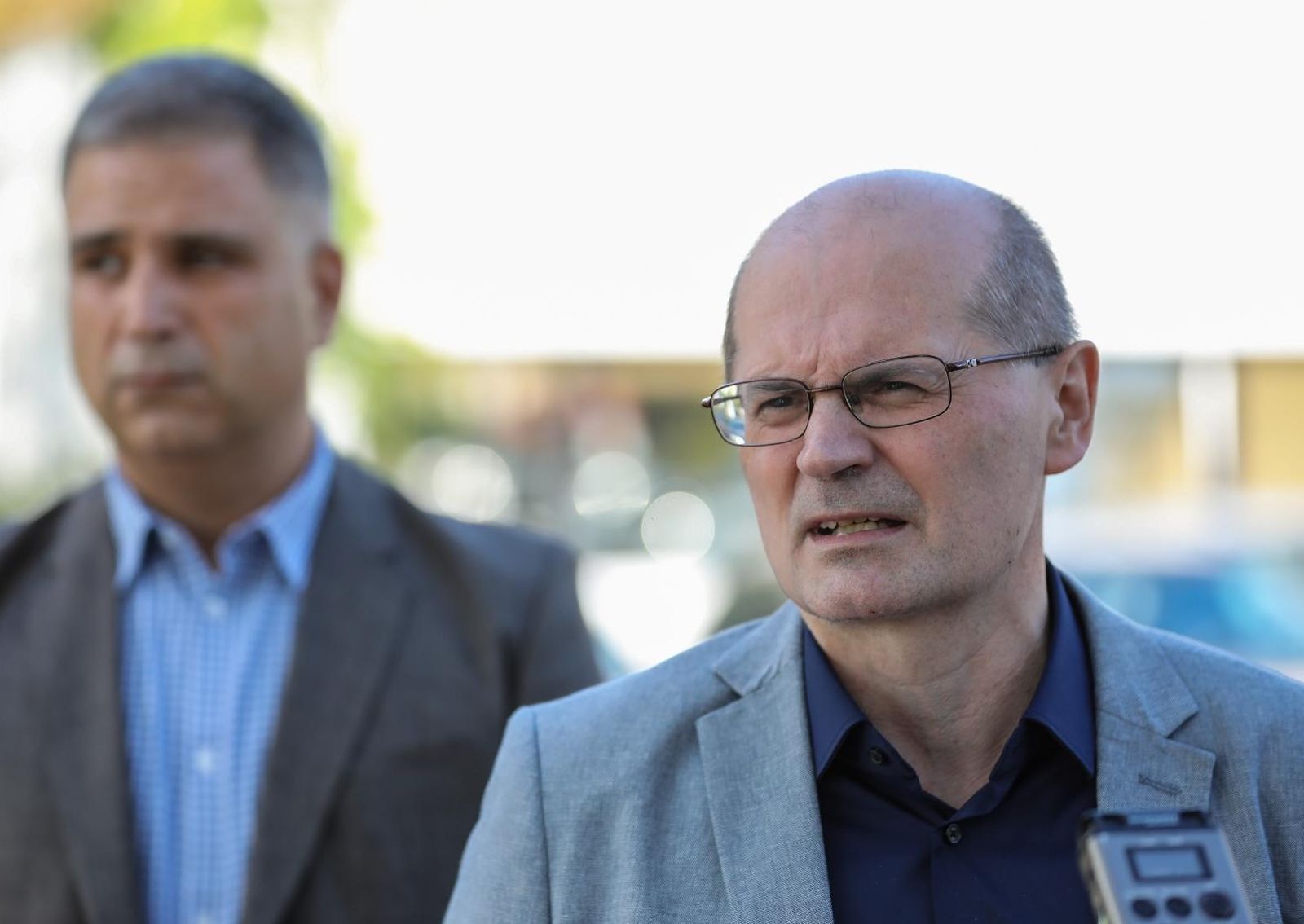 28.09.2021., Zagreb - Darko Klasic i Emil Pavic, zastupnici HSLS-a u Skupstini grada Zagreba odrzali su konferenciju za medije povodom izglasavanja gradskog proracuna.
Photo: Jurica Galoic/PIXSELL