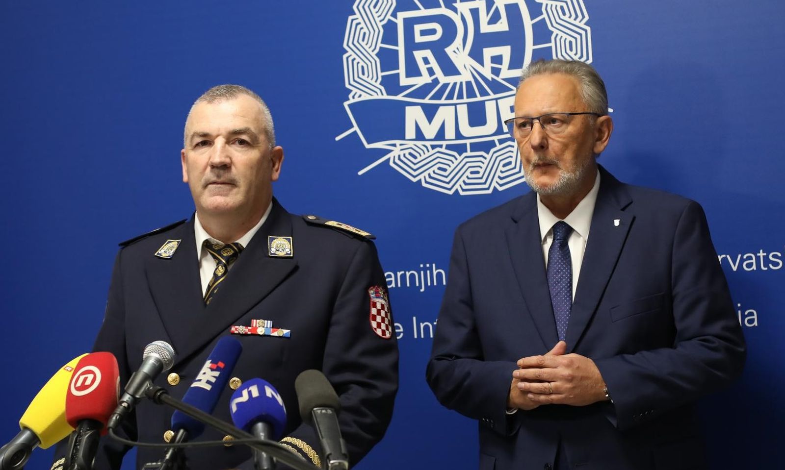 28.10.2019.,Zagreb -  Nakon sto je zamjenik ravnatelja policije Josip Celic podnio ostavku odrzana je izvanredna konferencija za novinare na kojoj su govorili glavni ravnatelj policije Nikola Milina i ministar unutarnjih poslova Davor Bozinovic.
Photo: Jurica Galoic/PIXSELL