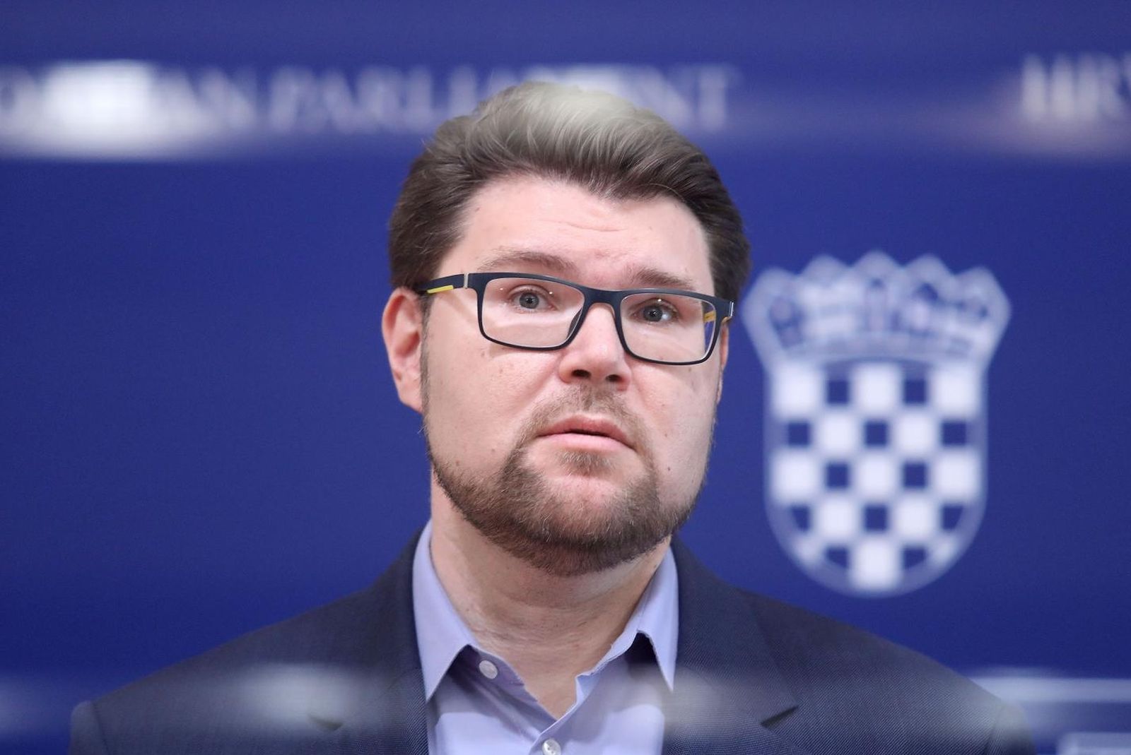29.06.2021., Zagreb - Na konferenciji za medije Kluba zastupnika SDP-a odrzanoj u Saboru o temi: "Podnosenje Interpelacije o radu Vlade Republike Hrvatske radi postupanja vezano uz provedbu obnove nakon potresa" govorili su zastupnici Pedja Grbin, Ivana Posavec Krivec i Davorko Vidovic. 
Photo: Patrik Macek/PIXSELL