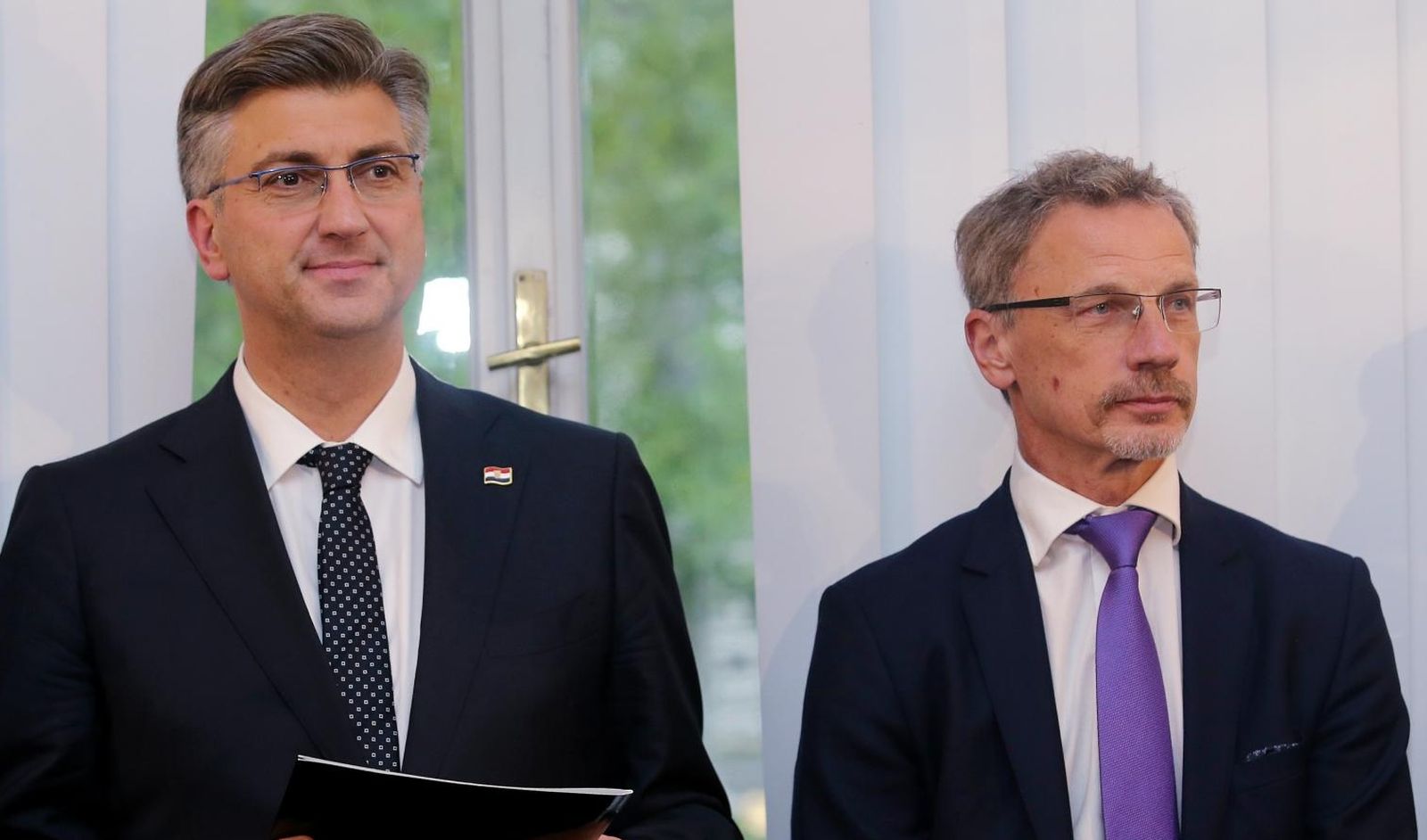 30.05.2019., Zagreb - Andrej Plenkovic je u Arheoloskom muzeju otvorio izlozbu "Kuna – 25 godina novcane jedinice Republike Hrvatske".   Andrej Plenkovic, Boris Vujcic
Photo: Dalibor Urukalovic/PIXSELL