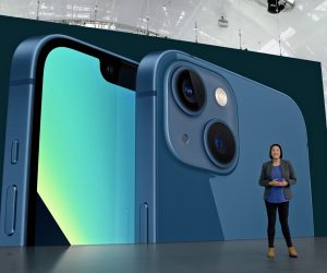 Apple’s Kaiann Drance showcases the new iPhone 13 during a special event Apple?s Kaiann Drance showcases the new iPhone 13 during a special event at Apple Park in Cupertino, California broadcast September 14, 2021 in a still image from video. Apple Inc/Handout via REUTERS   NO RESALES. NO ARCHIVES. THIS IMAGE HAS BEEN SUPPLIED BY A THIRD PARTY. APPLE INC