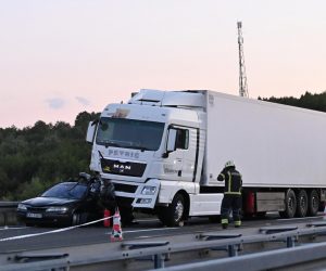 06.09.2021., Brinje - U teskoj prometnoj nesreci na autocesti A1 kod cvorista Brinje smrtno je stradalo dijete. 
Photo: Dino Stanin/PIXSELL