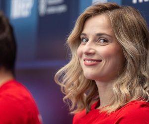 09.06.2021., Osijek - Konferencija Svjetskog kupa u gimnastici DOBRO World Cupa Osijek 2021. na kojoj su nazocili clanovi i clanice hrvatske gimnasticke reprezentacije. Ana Djerek Photo: Davor Javorovic/PIXSELL