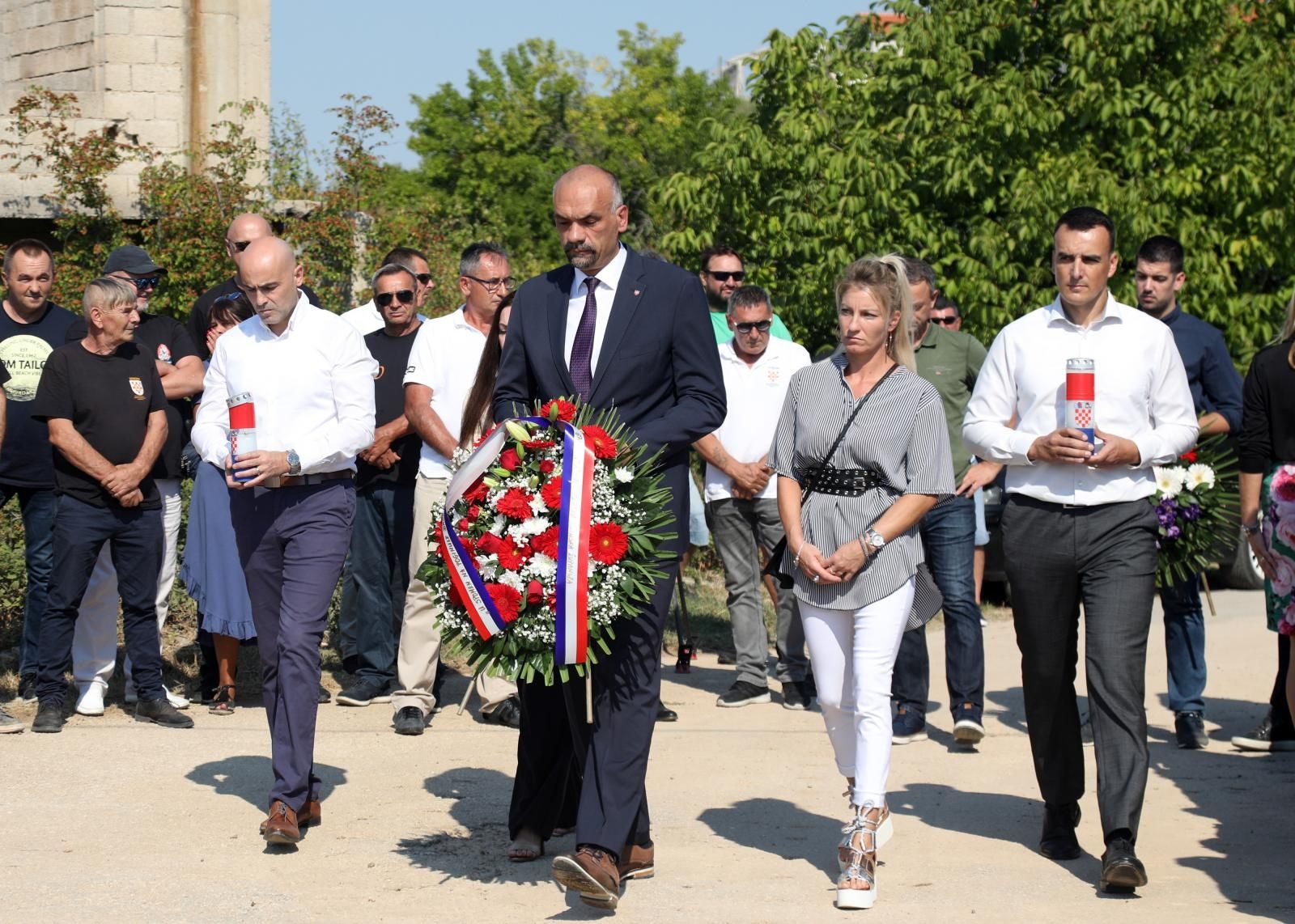 12.09.2021.,Skradin-U povodu obiljezavanja 30. obljetnice Spomendana Rujanskog rata, na spomen krizu na Velikoj Glavi odana pocast poginulim braniteljima.
Photo: Dusko Jaramaz/PIXSELL