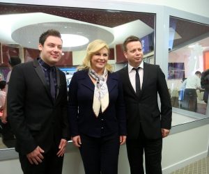 10.06.2016., Zagreb - Predsjednica RH Kolinda Grabar Kitarovic otvorila je novi studio Narodnog radija.
Photo: Borna Filic/PIXSELL