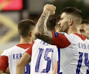 07.09.2021.,Split -  Stadion Poljud,  Kvalifikacije za SP 2022., Skupina H, Hrvatska - Slovenija.Slavlje nakon gola Marka Livaje. 

Photo: Ivo Cagalj/PIXSELL