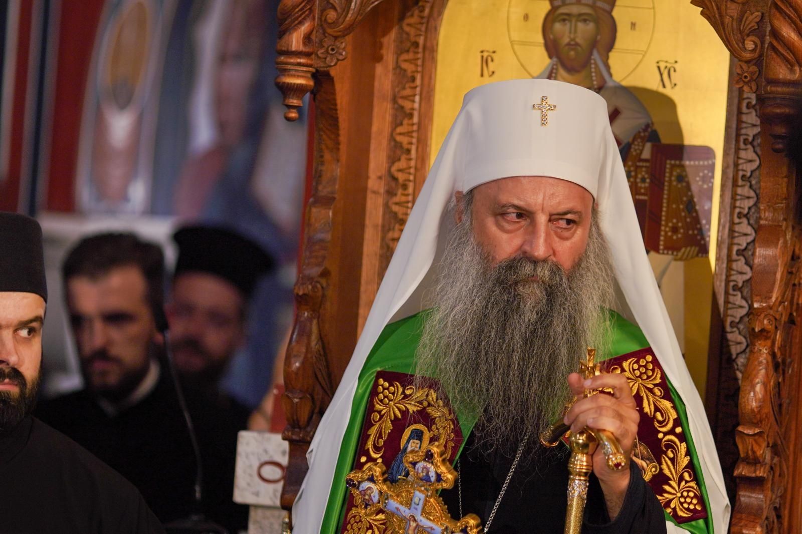 18.08.2021., Crkva svetih apostola Petra i Pavla, Doboj (BiH) – Patrijarh srpski Porfirije dosao je danas u svoju prvu zvanicnu posjetu Republici Srpskoj od kako je postao novi patrijarh SPC i to u grad Doboj i to je prva posjeta jednog patrijarha ovom gradu poslije 83 godine. Medju brojnim zvanicama koje su ga docekale su bili Milorad Dodik, Obren Petrovic, Zeljka Cvijanovic, Radovan Viskovic i mnogi drugi. Nakon doceka kojem je nazocio i veliki broj gradjana Doboja sluzena je i liturgija u ovom hramu.

Photo: Dejan Rakita/PIXSELL