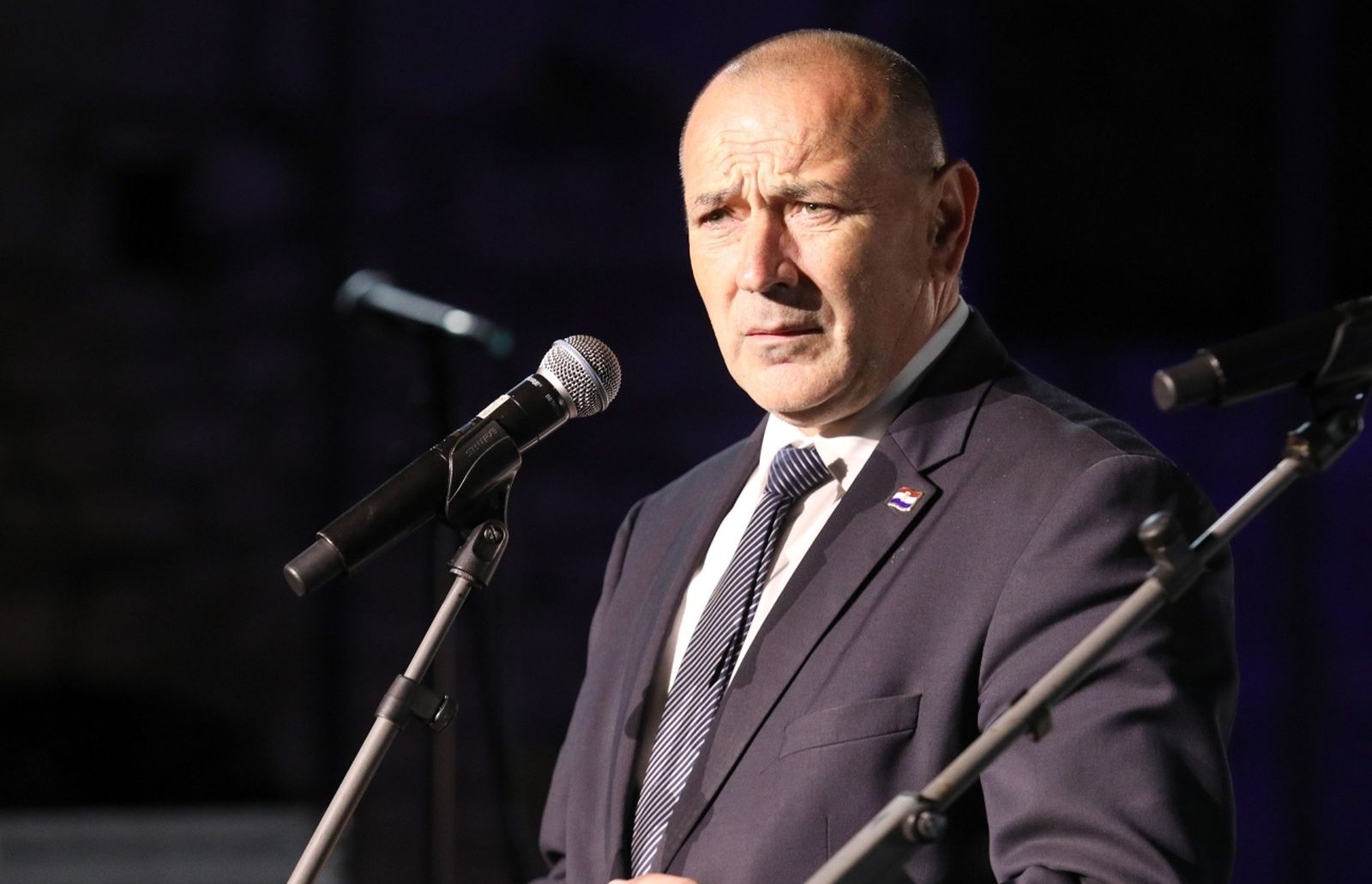22.09.2021., Sibenik - Povodom svecanosti obiljezavanja 30. obljetnice Spomendana Rujanskog rata na Tvrdjavi sv. Mihovila odrzana je Svecana akademija pod nazivom "Hrvatska se Sibenikom dici". Photo: Dusko Jaramaz/PIXSELL