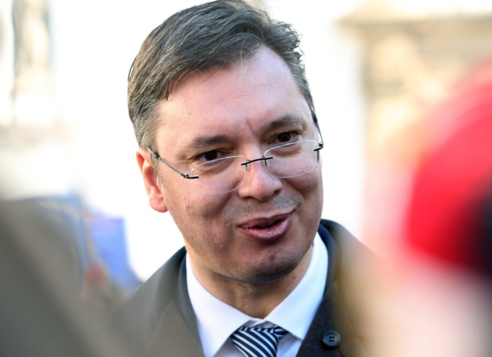 15.02.2015., Zagreb - Inauguracija predsjednice Republike Hrvatske Kolinde Grabar Kitarovic na Trgu sv. Marka u Zagrebu. Aleksandar Vucic.
Photo: HINA/POOL/Lana Slivar Dominic/PIXSELL