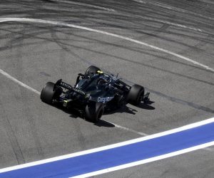 epaselect epa09485712 German Formula One driver Sebastian Vettel of Aston Martin Cognizant F1 Team in action during the first practice session of the 2021 Formula One Grand Prix of Russia at the Sochi Autodrom race track in Sochi, Russia, 24 September 2021. The Formula One Grand Prix of Russia will take place on 26 September 2021.  EPA/Yuri Kochetkov