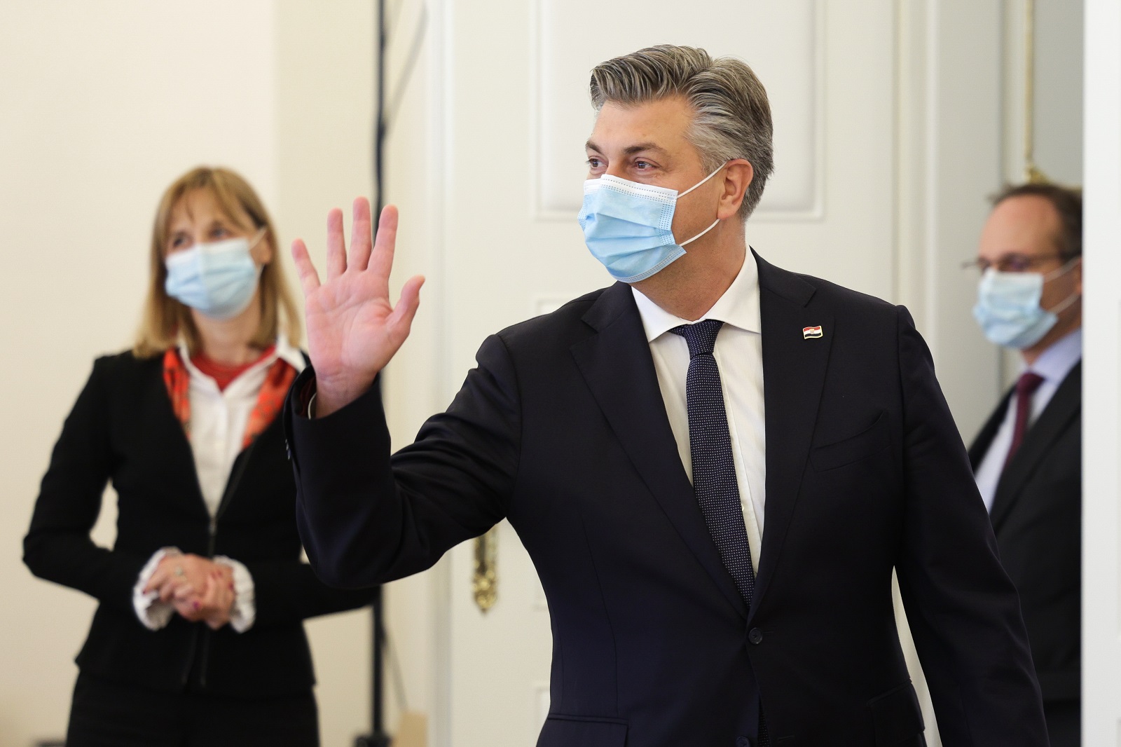 Zagreb, 11.10.2021 - Predsjednik Vlade Andrej Plenković sastat će se s delegacijom francuskih poduzetnika MEDEF.
Na fotografiji Andrej Plenković.
foto HINA/ Edvard ŠUŠAK/ es