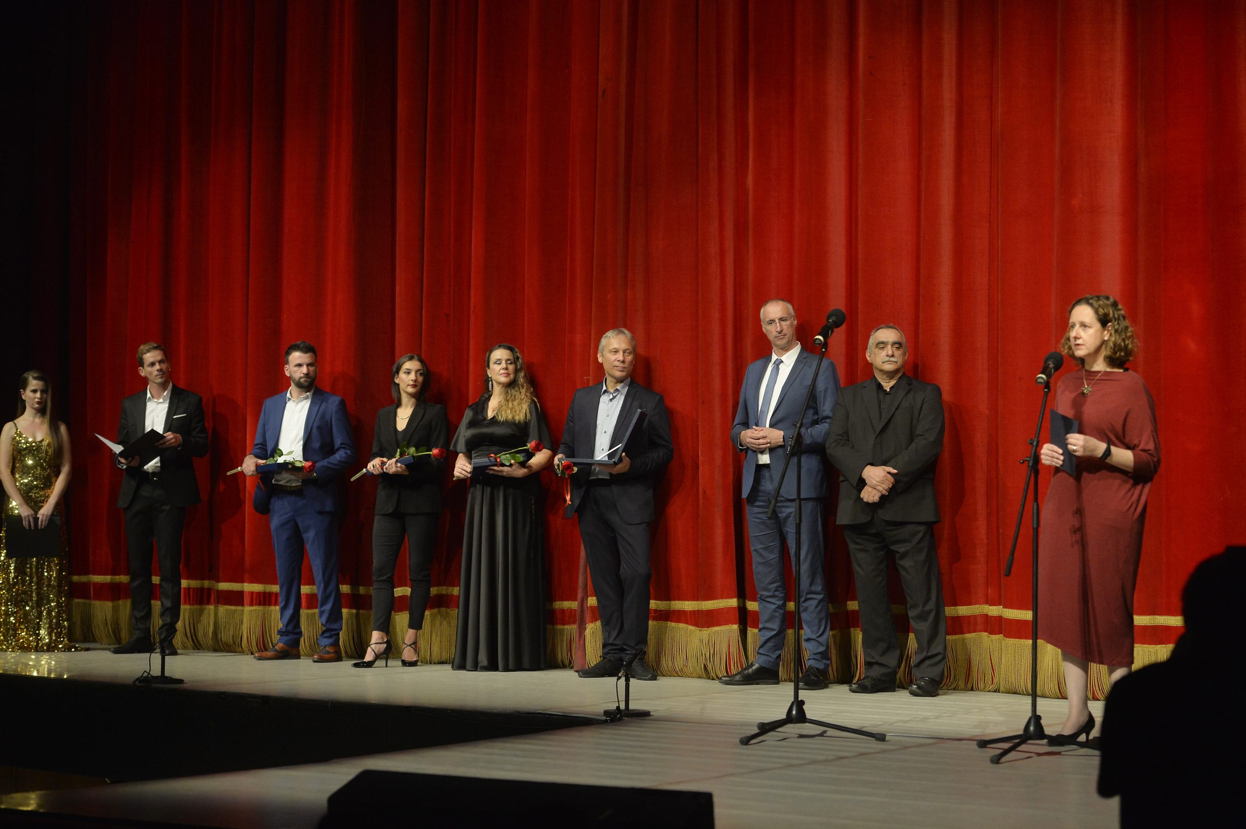 Split, 19.10.2021.- Ministrica kulture i medija Nina Obuljen Koržinek otvorila Festival hrvatske drame, 31. Marulicevih dana.  foto HINA/ Mario STRMOTIC/ ms
