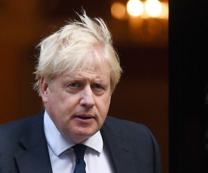 epa09533967 British Prime Minister Boris Johnson departs 10 Downing Street for Prime Minister's questions at parliament in London, Britain, 20 October, 2021.  EPA/ANDY RAIN