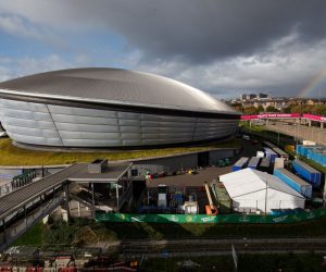epa09545707 General views of the Hydro, one of the venues for the COP26 in Glasgow, Britain, 25 October 2021. The 2021 United Nations Climate Change Conference, also known as COP26 and as the Glasgow Conference, is the 26th United Nations Climate Change conference. The COP26 summit from 31 October to 12 November 2021 will bring parties together to accelerate action towards the goals of the Paris Agreement and the UN Framework Convention on Climate Change.  EPA/ROBERT PERRY
