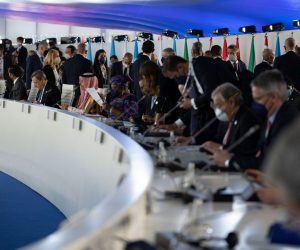epa09555139 A handout photo made available by the Chigi Palace press office shows World leaders attending the G20 summit in Rome, Italy, 30 October 2021. G20 world leaders meet in Rome on 30 and 31 October to discuss climate change, Covid-19 and the post-pandemic global recovery.  EPA/FILIPPO ATTILI / CHIGI PALACE PRESS OFFICE HANDOUT  HANDOUT EDITORIAL USE ONLY/NO SALES