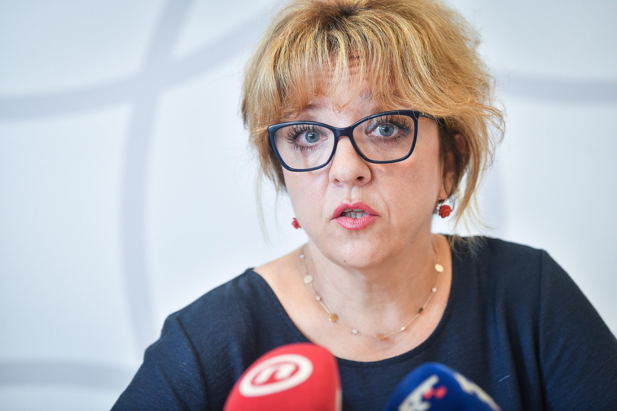 03.07.2019., Zagreb- Konferencija za novinare Koordinacije hrvatske obiteljske medicine (KoHOM) i Hrvatske lijecnicke komore na temu: Zasto ministar Kujundzic dopusta zupanima da krse Zakon o zdravstvenoj zastiti?. Natasa Ban Toskic.
Photo: Sandra Simunovic/PIXSELL