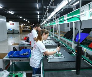 03.10.2017., Zagreb - Otvorenje proizvodnje Vivax LED UHD televizora u M San tvornici u Rugvici. 
Photo: Zeljko Lukunic/PIXSELL