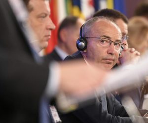 04.03.2020., Hotel Westin, Zagreb - Medjuparlamentarna konferencija o Zajednickoj vanjskoj i sigurnosnoj politici (ZVSP) i Zajednickoj sigurnosnoj i obrambenoj politici (ZSOP) u sklopu Predsjedanja Hrvatske Vijecem Europske unije.  Damir Krsticevic Photo: Josip Regovic/PIXSELL/EU2020HR