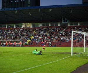 04.10.2021., Gradski stadion, Banjaluka (BiH) – Veceras se igra nogometni derbi izmedju Banjaluckog Borca i sarajevskog Zeljeznicara u okviru 12. kolo Premijer lige BiH.