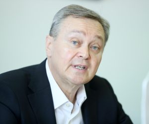 05.06.2019., Zagreb - HUB Analize 68 "Kamatni rizik: fiksirati ili varirati?". Na konferenciji su govorili direktor HUB-a Zdenko Adrovic i Velimir Sonje, ekonomski analiticar, Arhivanalitika. Zdenko Adrovic.  
Photo: Sanjin Strukic/PIXSELL