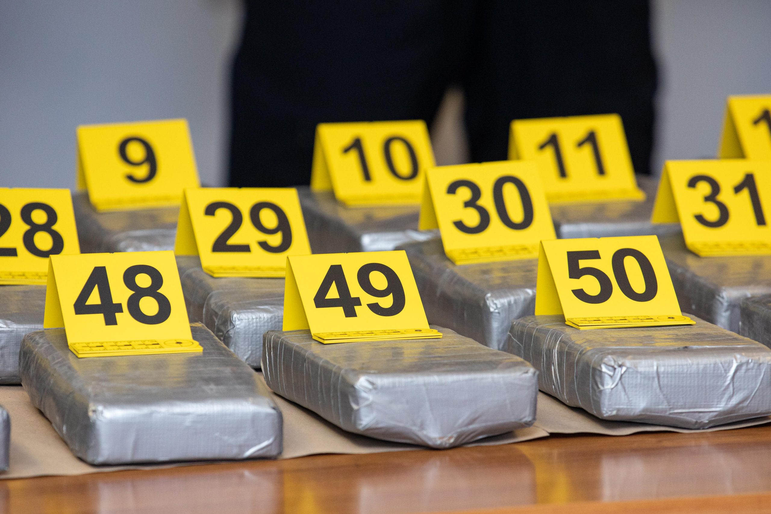 08.03.2021., Policijska postaja Viila Palma, Dubrovnik - Konferencija za medije povodom zapljene vise desetaka kilograma kokaina na podrucju Doline Neretve.
Photo: Grgo Jelavic/PIXSELL