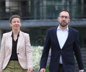 08.10.2021., Zagreb - Ispred zgrade Gradske uprave gradonacelnik Grada Zagreba Tomislav Tomasevic dao je izjavu za medije.
