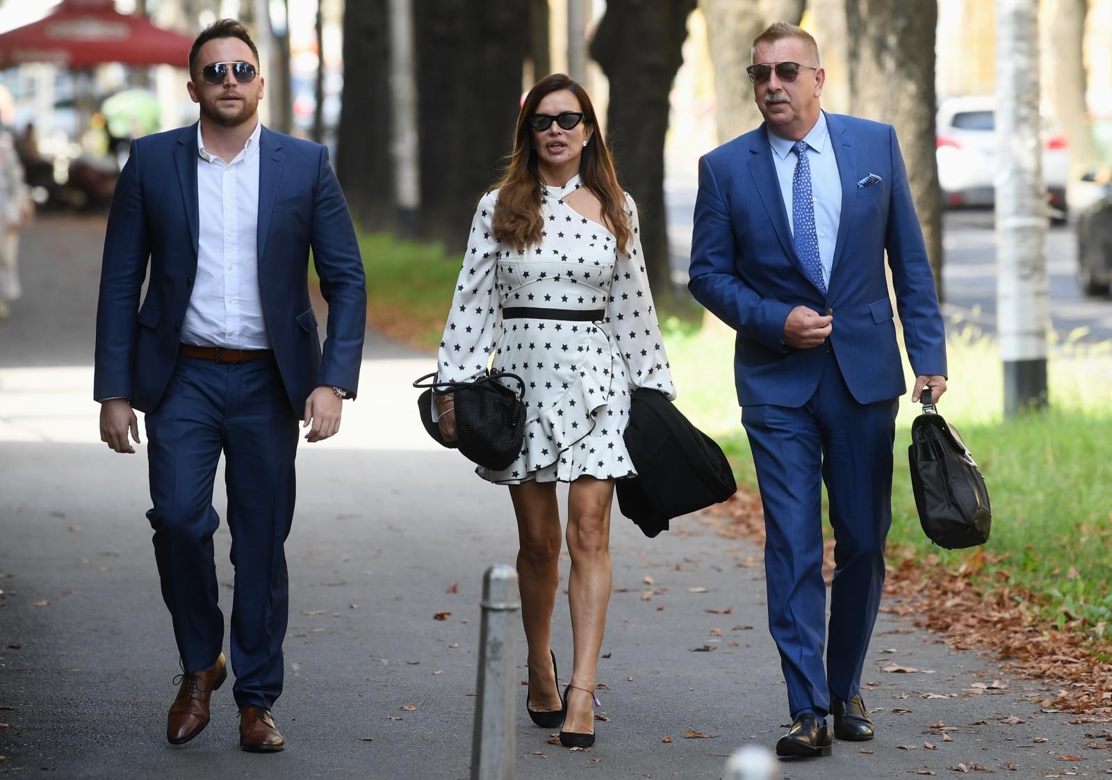 09.09.2020., Zagreb - Dolazak Milana Popovica i Severine Kojic na sudjenje. Severina je dosla u pratnji odvjetnika Mate Matica. Photo: Marko Lukunic/PIXSELL