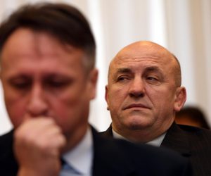 22. 02. 2010. Zagreb - Na Zupanijskom sudu u Zagrebu na sudjenju Berislavu Roncevicu svjedocio je general Josip Lucic
Photo: Zeljko Hladika/PIXSELL
