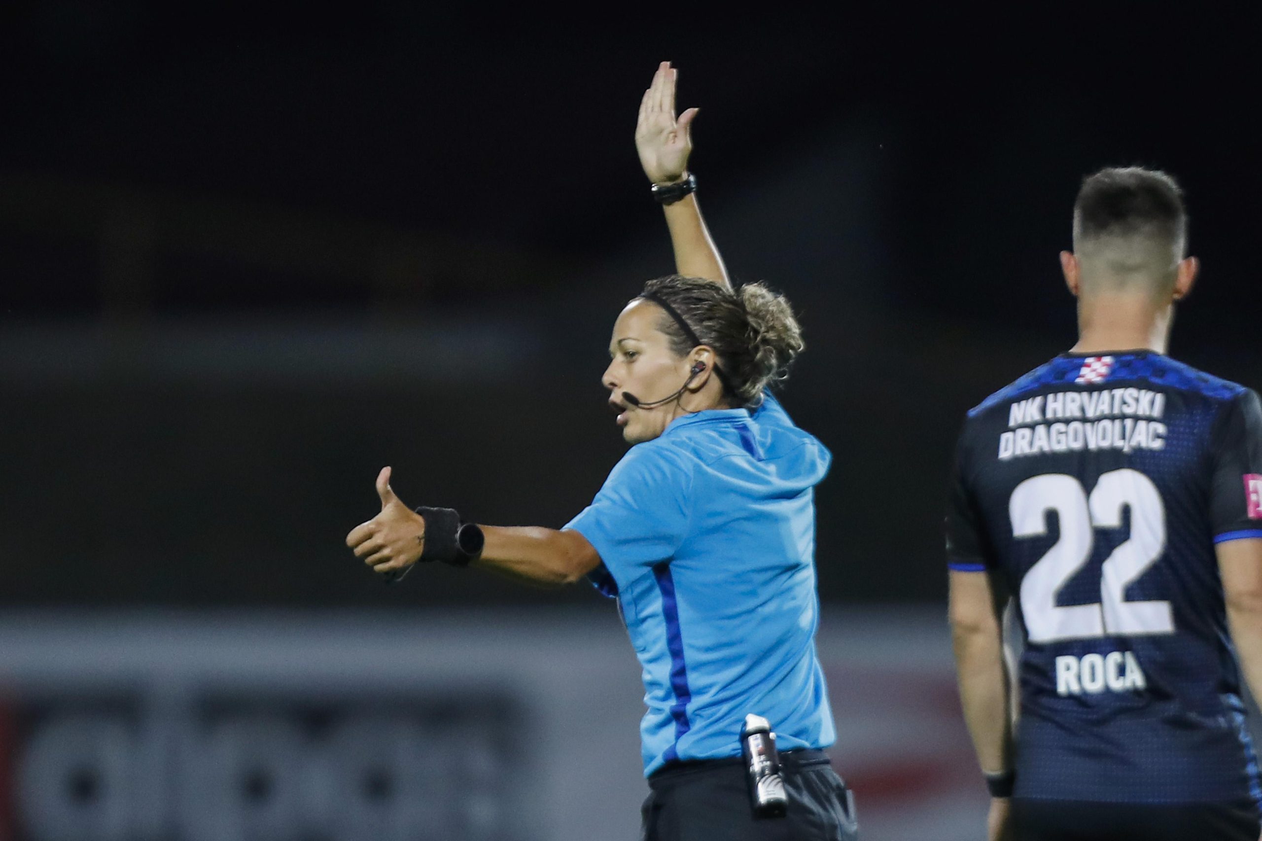 10.09.2021., stadion Radnik, Velika Gorica - Hrvatski Telekom Prva liga, 8. kolo, HNK Gorica - Hrvatski Dragovoljac. Sudac Ivana Martincic. 
Photo: Slavko Midzor/PIXSELL
