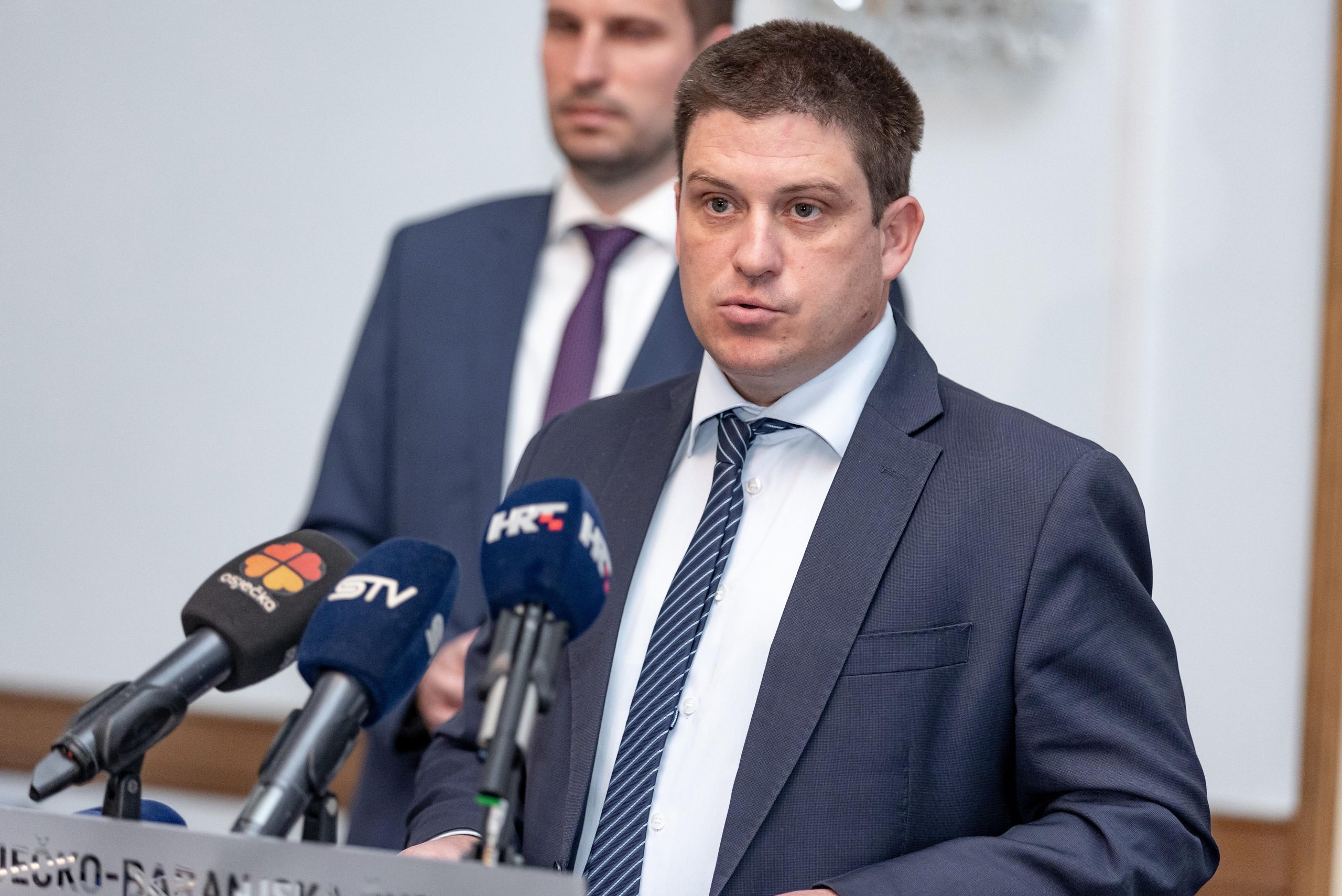 11.10.2021., Osijek - Konferencija za medije nakon odrzanog radnog sastanka. ministar mora, prometa i infrastrukture Oleg Butkovic.