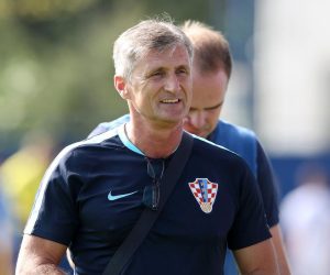 12.08.2018., Zagreb - 16. Internacionalni nogometni turnir "Mladen Ramljak" 2018. Turnir za mljadje uzraste odrzava se na terenu "Hitrec Kacijan". Utakmica Hrvatska U19 – Eintracht Frankfurt (3. mjesto). Trener Hrvatske Robert Jarni. 
Photo: Luka Stanzl/PIXSELL
