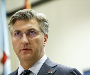 13.10.2021., Zagreb - U sreisnjici HDZ-a premijer Vlade Andrej Plenkovic odrzao je konferencija za novinare vezano za presudu za fimi mediju.
Photo: Slavko Midzor/PIXSELL