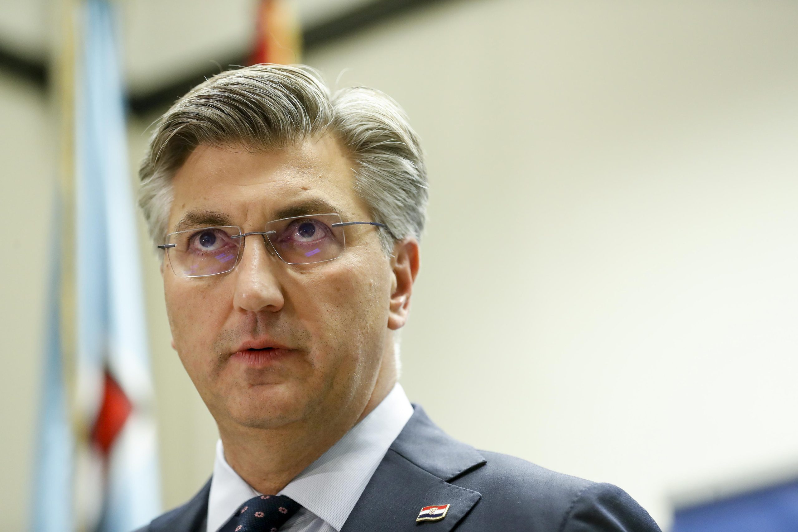 13.10.2021., Zagreb - U sreisnjici HDZ-a premijer Vlade Andrej Plenkovic odrzao je konferencija za novinare vezano za presudu za fimi mediju.
Photo: Slavko Midzor/PIXSELL