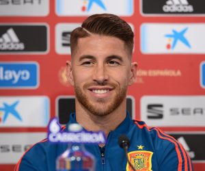 14.11.2018., Zagreb - Na stadionu Maksimir odrzana je konferencija za medije spanjolske nogometne reprezentacije uoci sutrasnje utakmice Lige nacija protiv Hrvatske. Sergio Ramos. 
Photo: Marko Prpic/PIXSELL