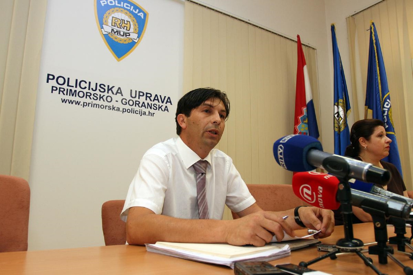 15.07.2013., Rijeka - Posebno izvjesce Policijske uprave povodom uhicenja grupe osumnjicene za iznude, reketarenje i nasilje. Konferenciji je nazocio nacelnik sektora kriminalisticke policije Zeljko Krunes.
Photo: Goran Kovacic/PIXSELL