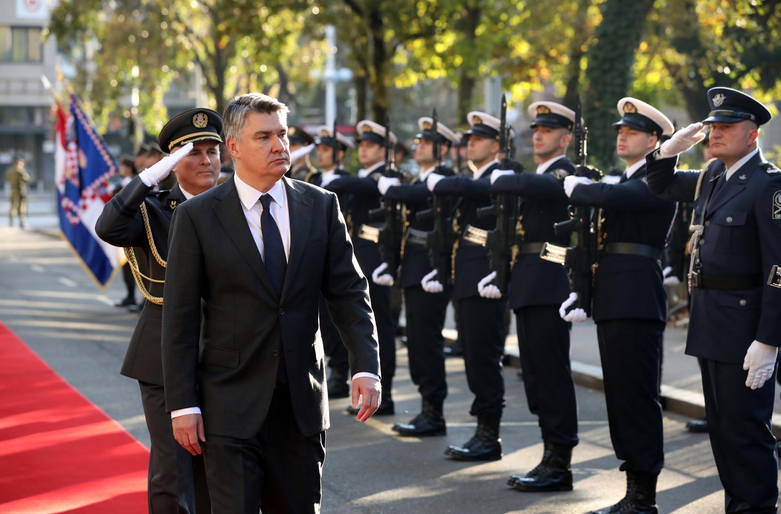15.10.2021., Zagreb - Obiljezavanje 30. obljetnice ustrojavanja Glavnog stozera Oruzanih snaga. Predsjedik RH Zoran Milanovic.