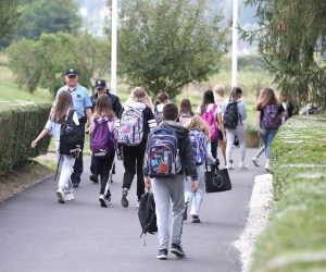 16.09.2021., Krapinske toplice - U Osnovnoj skoli Krapinske toplice nastavlja se problem zbog djecaka koji uz podrsku roditelj odbija nositi masku.
Photo: Patrik Macek/PIXSELL