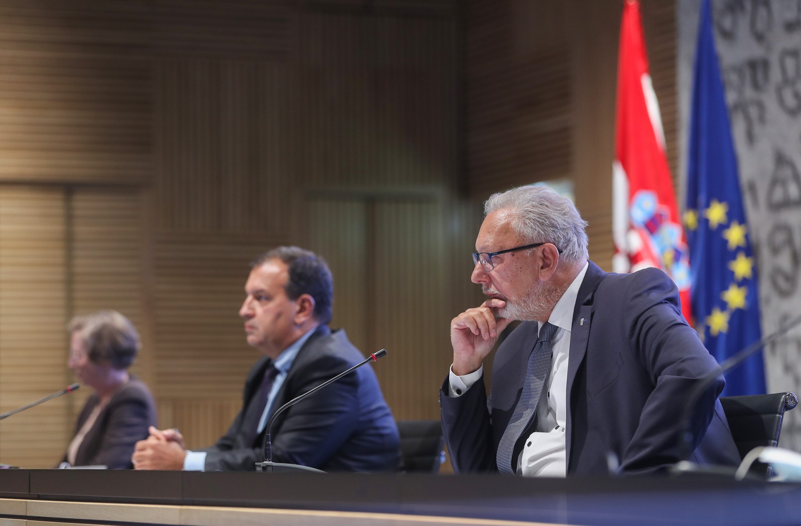17.09.2021.Zagreb ,  Konferencija za medije nacionalnog stozera civilne zastite.  Krunoslav Capak, Alemka Markotic, Davor Buzinovic i Vill Beros Photo:Zeljko Lukunic/ PIXSELL