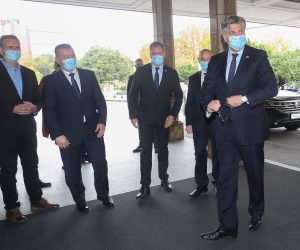 17.10.2020., hotel Westin, Zagreb - Sastanak Zajednice branitelja HDZ-a Gojko Susak s predsjednikom HDZ-a i Vlade RH Andrejem Plenkovicem. Predsjednik Vlade Andrej Plenkovic. 
Photo: Luka Stanzl/PIXSELL