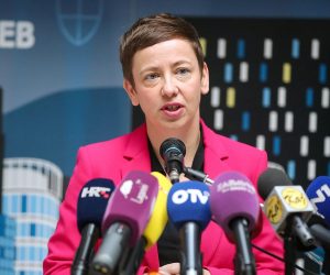 19.10.2021., Zagreb - Gradonacelnik Grada Zagreba Tomislav Tomasevic sa suradnicima odrzao je konferenciju za medije u predvorju Gradske uprave. Danijela Dolenec. 
Photo: Goran Stanzl/PIXSELL