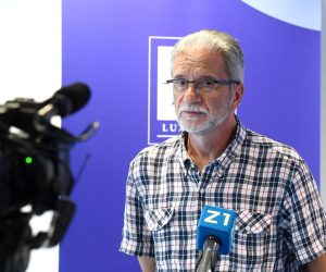 22.07.2021., Zagreb - U Hrvatskom katolickom sveucilistu odrzan je okrugli stol "Slobodna nedjelja za zaposlene civilizacijsko je pitanje". Kresimir Sever, predsjednik Nezavisnih hrvatskih sindikata Photo: Marko Lukunic/PIXSELL