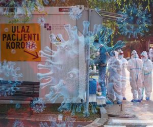 23.07.2020.,. Zagreb -  ILUSTRACIJA -  SNIMLJENO DVOSTRUKOM EXPOZICIJOM.
U Nastavnom zavodu za javno zdravstvo "Dr. Andrija Stampar" djelatnici testiraju gradjane. "Drive-in" dijagnostika koronavirusa kako bi se ubrzalo dijagnosticiranje i povecao broj testiranih osoba. Osobe pri ovom testiranju ne izlaze iz automobila, sto povecava razinu sigurnosti osobe koja se testira i zdravstvenog djelatnika.
 Virus koji je uzrocnik bolesti COVID-19 u najvecem se broju slucajeva prenosi putem kapljica koje nastaju kad zarazena osoba kaslje, kise ili izdise. Te su kapljice preteske da bi letjele zrakom te brzo padaju na pod i druge povrsine.
Zaraziti se mozete dodirivanjem ociju, nosa ili usta nakon dodirivanja tako onecisceenih povrsina ili udisanjem virusa ako ste u neposrednoj blizini osobe koja ima COVID-19.Photo: Zeljko Lukunic/PIXSELL
