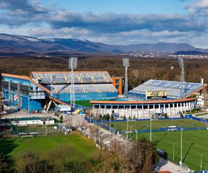 26.12.2020., Zagreb - Panorama Zagreba sa nebodera na okretistu Borongaj. Dinamov stadion. 
Photo: Tomislav Miletic/PIXSELL