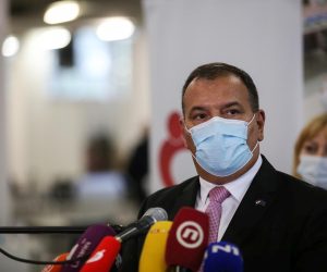 22.10.2021, Zagreb - Povjerenica Europske komisije za zdravstvo i sigurnost hrane Stella Kyriakides i ministar zdravstva Vili Beros obisli su punk za cijepljenje na Zagrebackom velesajmu i odrzalii konferenciju za medije.
