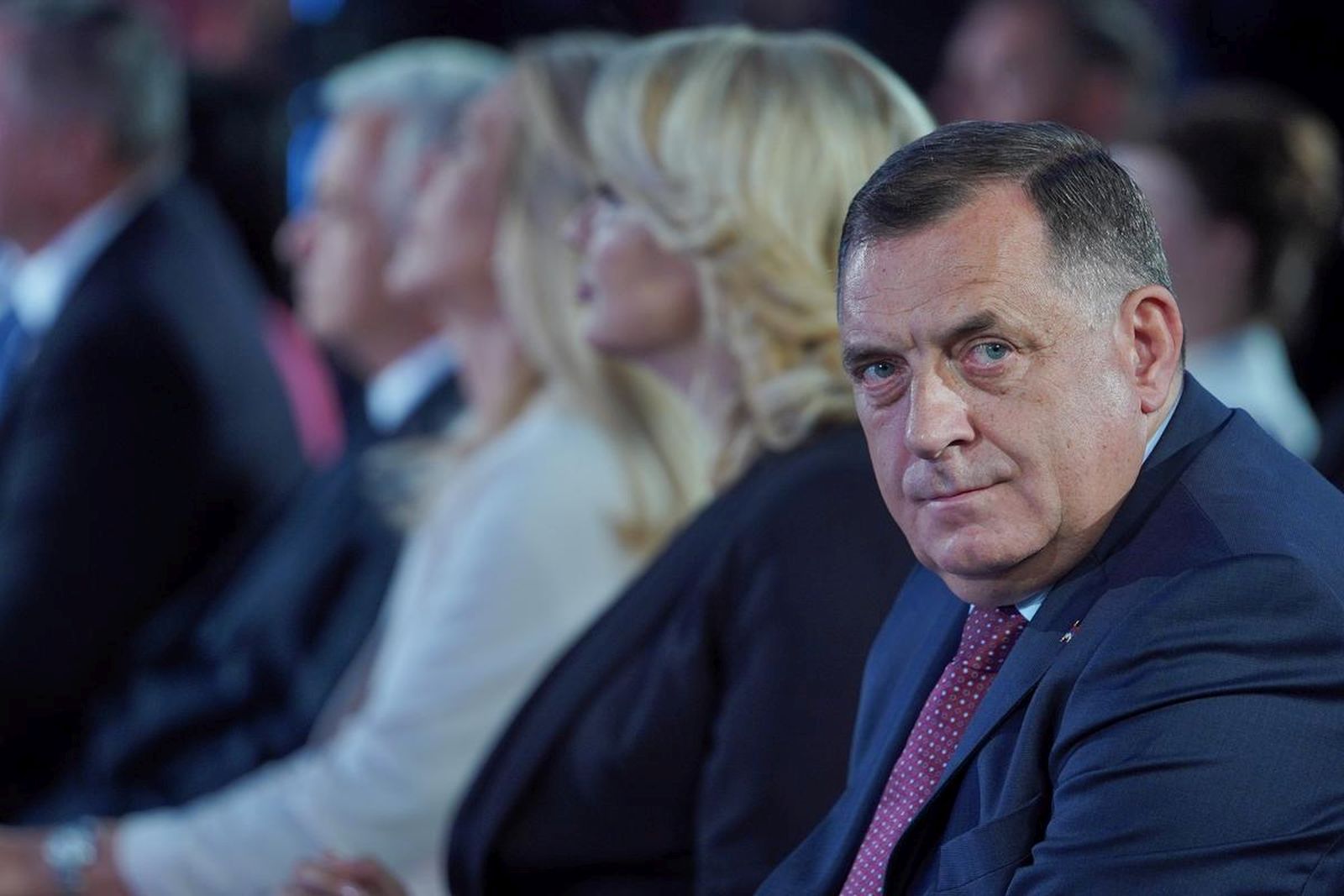 14.09.2021., Plato kod Hrama Hrista Spasitelja, Banja Luka (BiH) – Veceras je odrzana Svecana akademija povodom obiljezavanje Dana srpskog jedinstva, slobode i nacionalne zastave na platou kod Hrama Hrista Spasitelja u Banjaluci. Akademiji su prisustvovali Milorad Dodik, srpski clan Predsjednistva BiH, predsjednica Republike Srpske Zeljka Cvijanovic, predsjednik Vlade Srpske Radovan Viskovic, predsjednik Narodne skupštine Republike Srpske Nedeljko Cubrilovic, izaslanik predsjednika Srbije i ministrica za rad, zaposljavanje, socijalna i boracka pitanja Darija Kisic Tepavcevic, i Drasko Stanivukovic, gradonacelnik Banjaluke. 

Photo: Dejan Rakita/PIXSELL