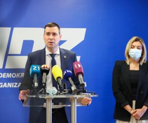 23.09.2021., Zagreb - Predstavljanje kandidata Mislava Hermana za predsjednika Gradske organizacije HDZ-a Grada Zagreba. 
Photo: Luka Stanzl/PIXSELL